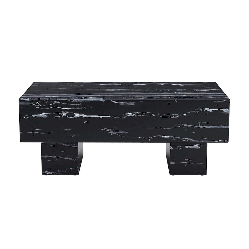 Couchtisch mit schwarzer Marmoroptik