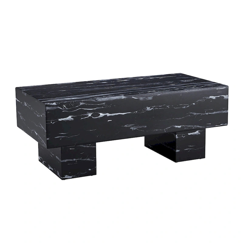 Couchtisch mit schwarzer Marmoroptik