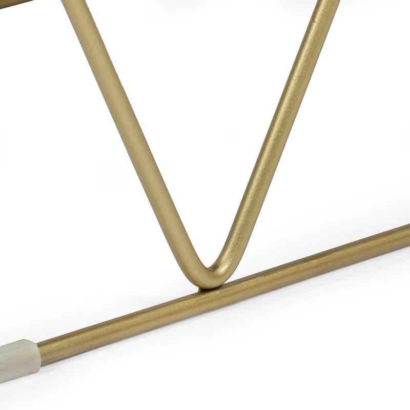 Couchtisch mit Marmorplatte und geometrischem Eisengestell