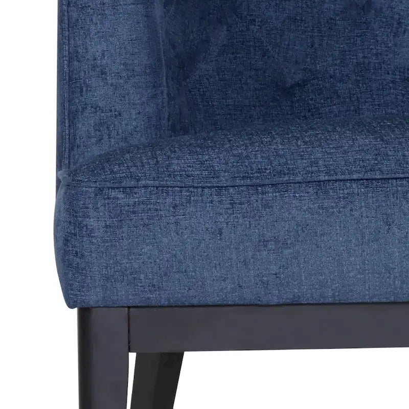Tufted Barrel Accent Chair with Rubberwood Frame