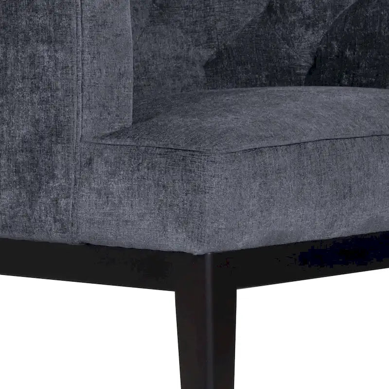 Tufted Barrel Accent Chair with Rubberwood Frame