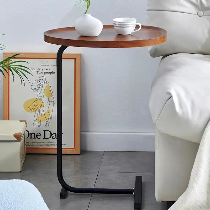 C-Shaped Sofa Side Table