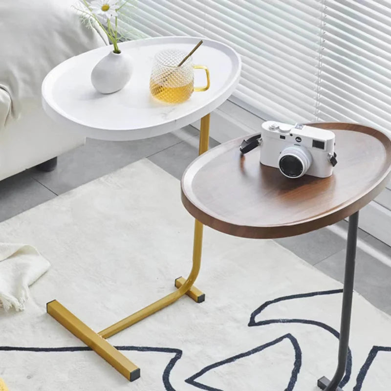C-Shaped Sofa Side Table