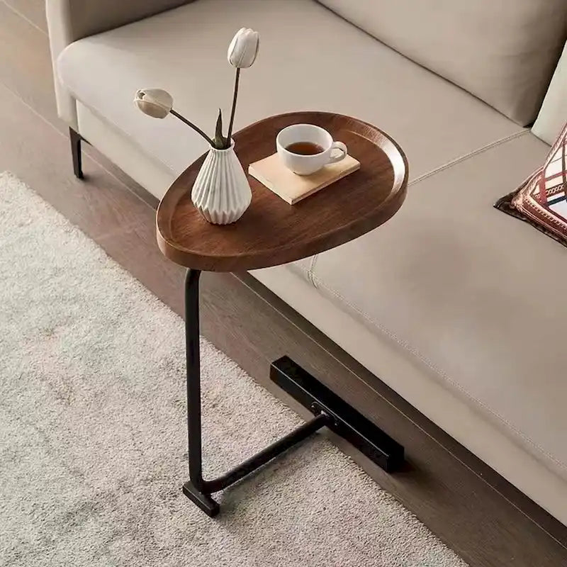 C-Shaped Sofa Side Table
