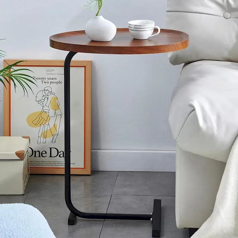 C-Shaped Sofa Side Table