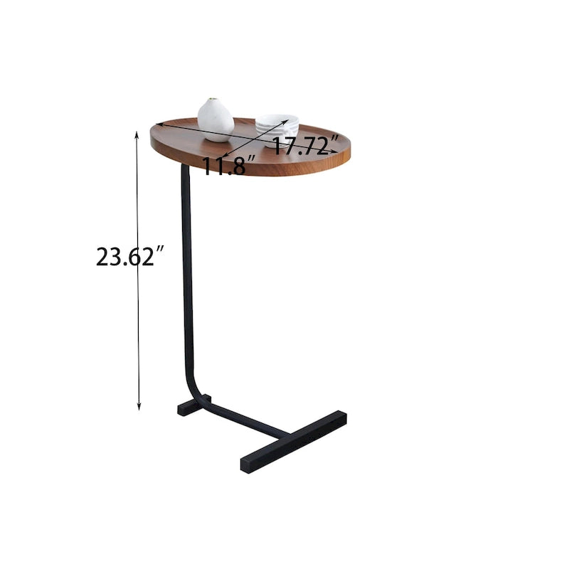 C-Shaped Sofa Side Table