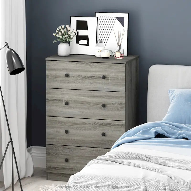 4-Drawer Dresser with Sliding Rails – Minimalist Bedroom Storage