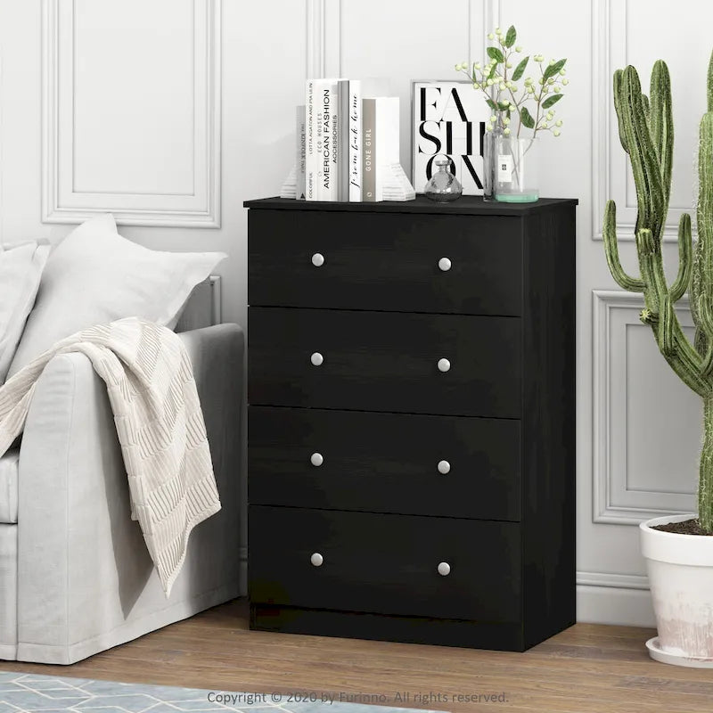 4-Drawer Dresser with Sliding Rails – Minimalist Bedroom Storage