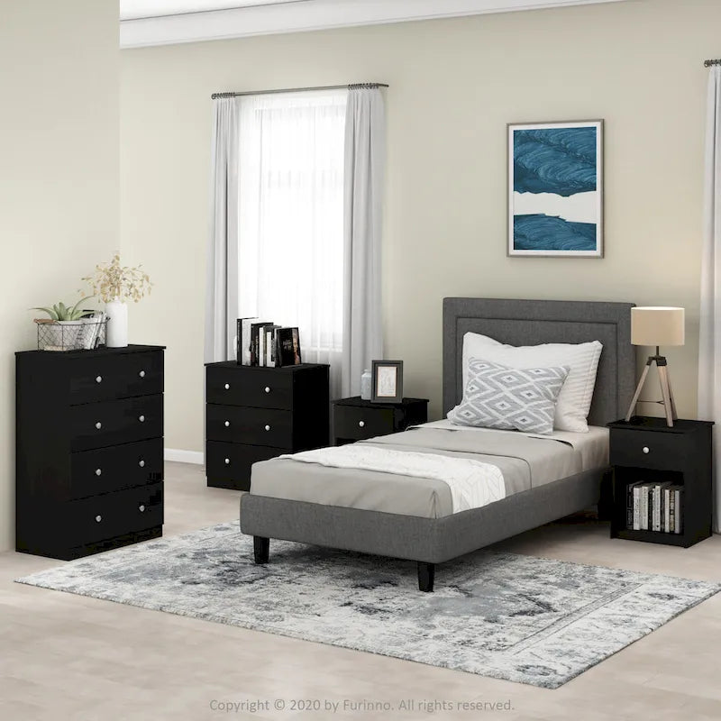 4-Drawer Dresser with Sliding Rails – Minimalist Bedroom Storage