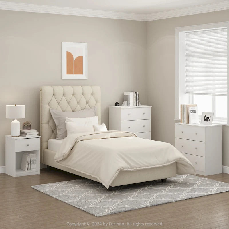 4-Drawer Dresser with Sliding Rails – Minimalist Bedroom Storage