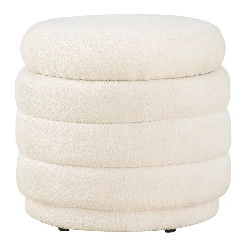 Channel Tufted Storage Ottoman with Lift-Off Top