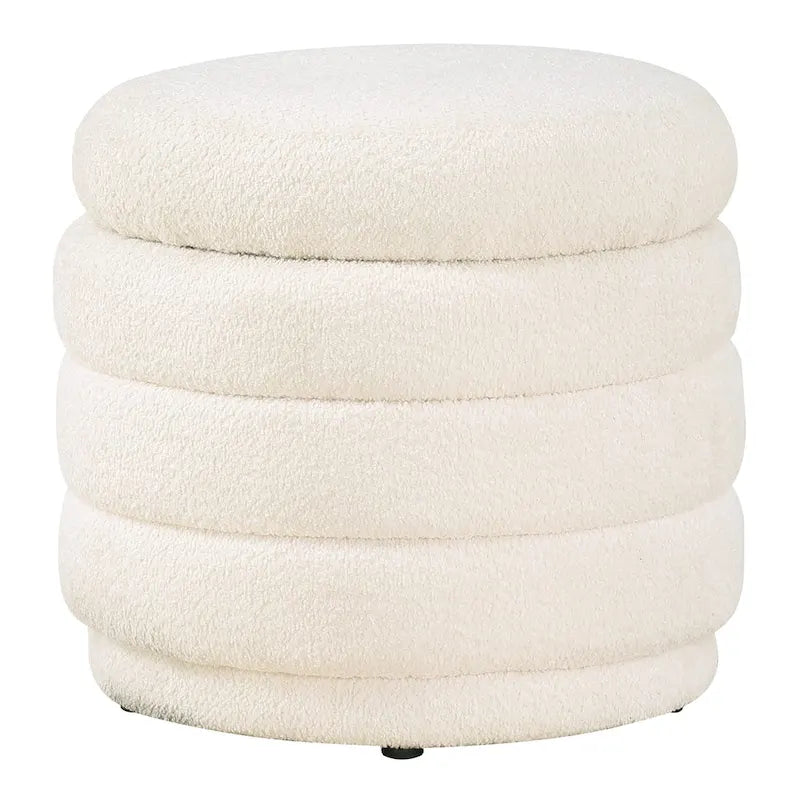 Channel Tufted Storage Ottoman with Lift-Off Top