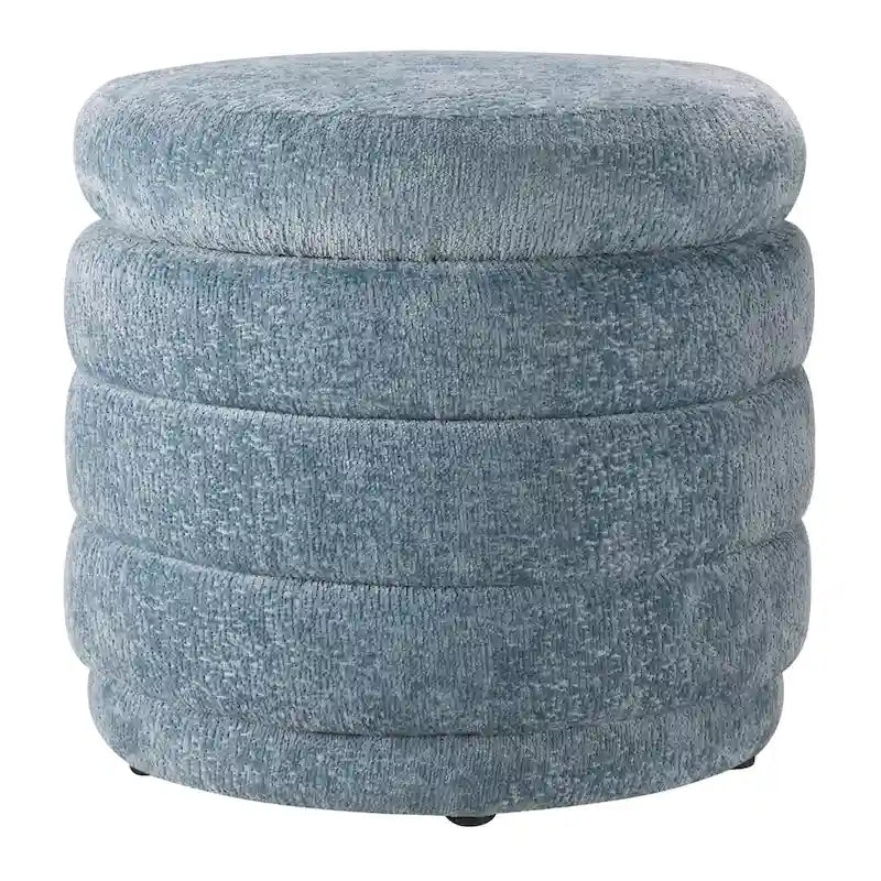 Channel Tufted Storage Ottoman with Lift-Off Top