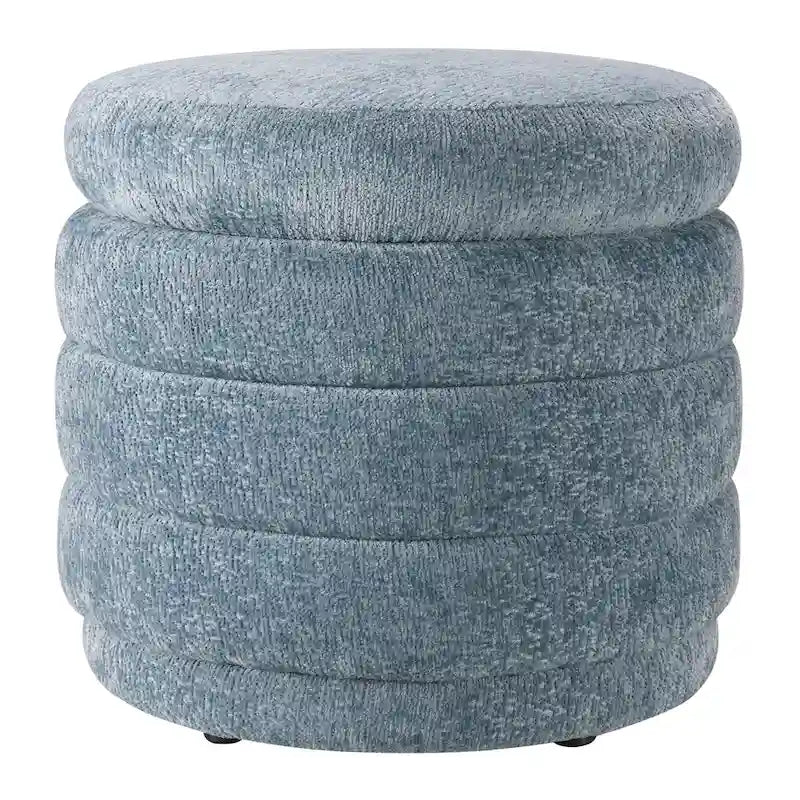 Channel Tufted Storage Ottoman with Lift-Off Top