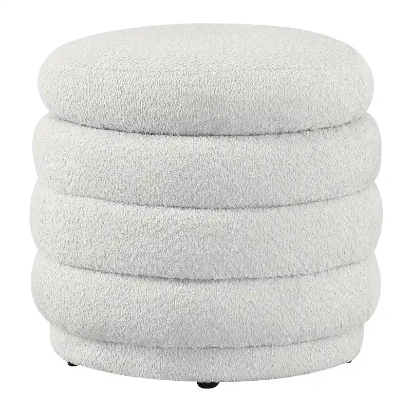 Channel Tufted Storage Ottoman with Lift-Off Top