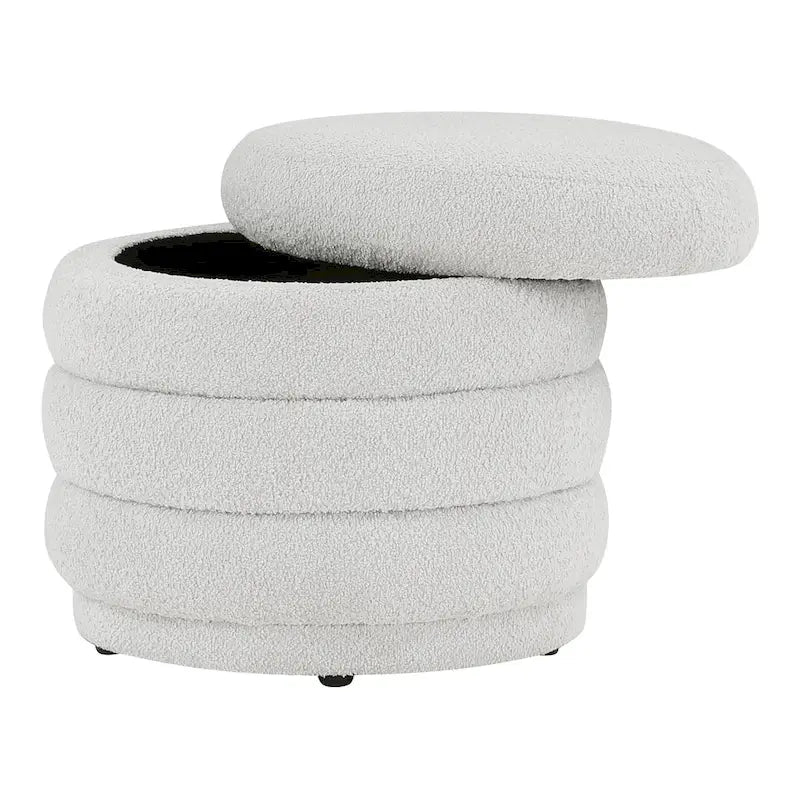 Channel Tufted Storage Ottoman with Lift-Off Top