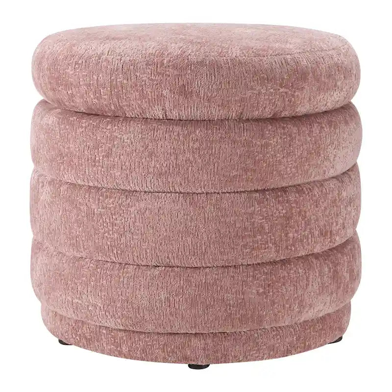 Channel Tufted Storage Ottoman with Lift-Off Top