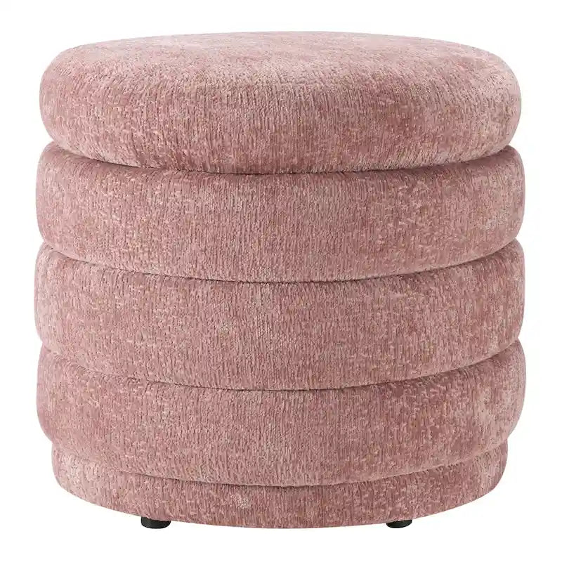 Channel Tufted Storage Ottoman with Lift-Off Top