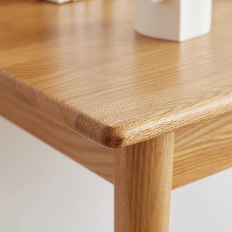 Schreibtisch aus massivem Eichenholz mit Schublade – Finish mit natürlicher Holzmaserung