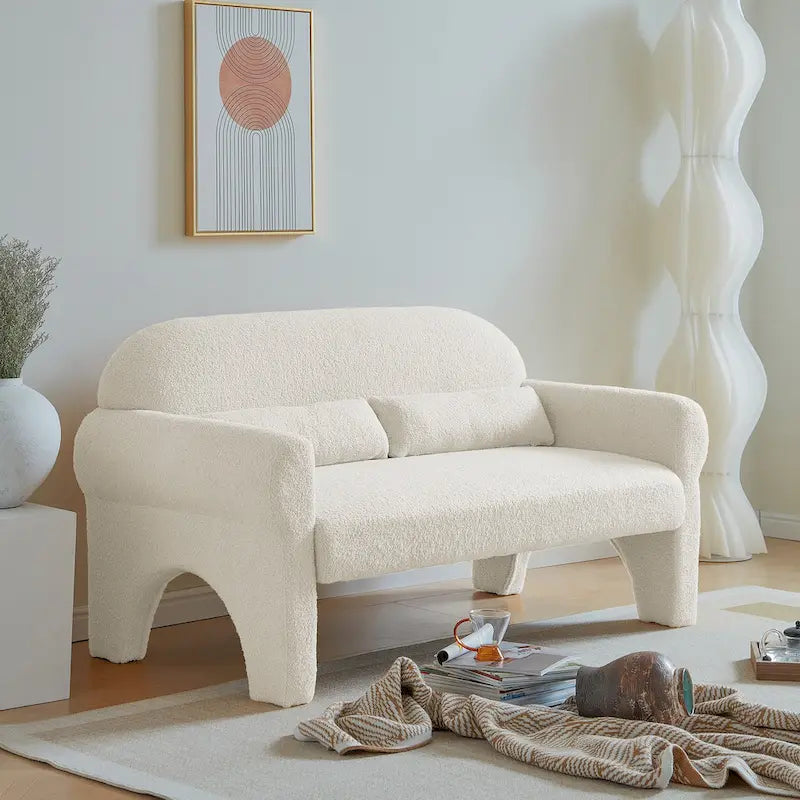 Modernes 2-Sitzer-Sofa mit Lendenkissen