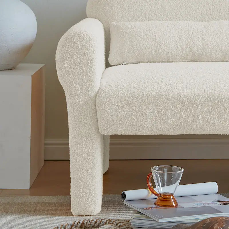 Modernes 2-Sitzer-Sofa mit Lendenkissen
