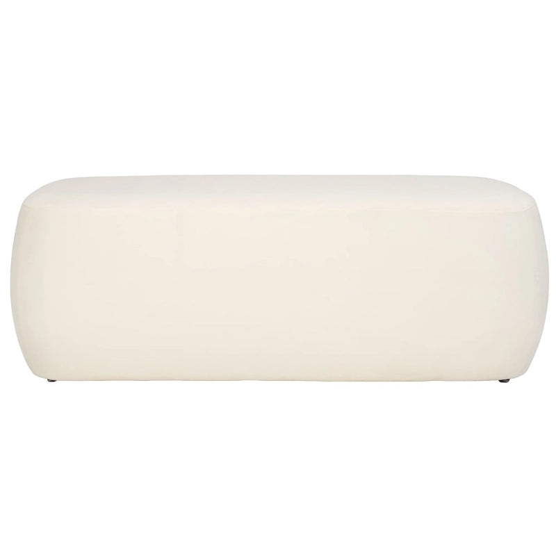Rectangular Velvet Ottoman – Modern Accent Footstool