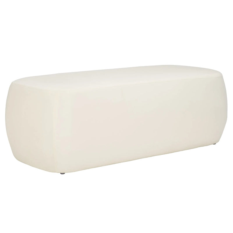 Rectangular Velvet Ottoman – Modern Accent Footstool