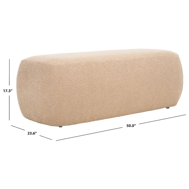 Rectangular Velvet Ottoman – Modern Accent Footstool