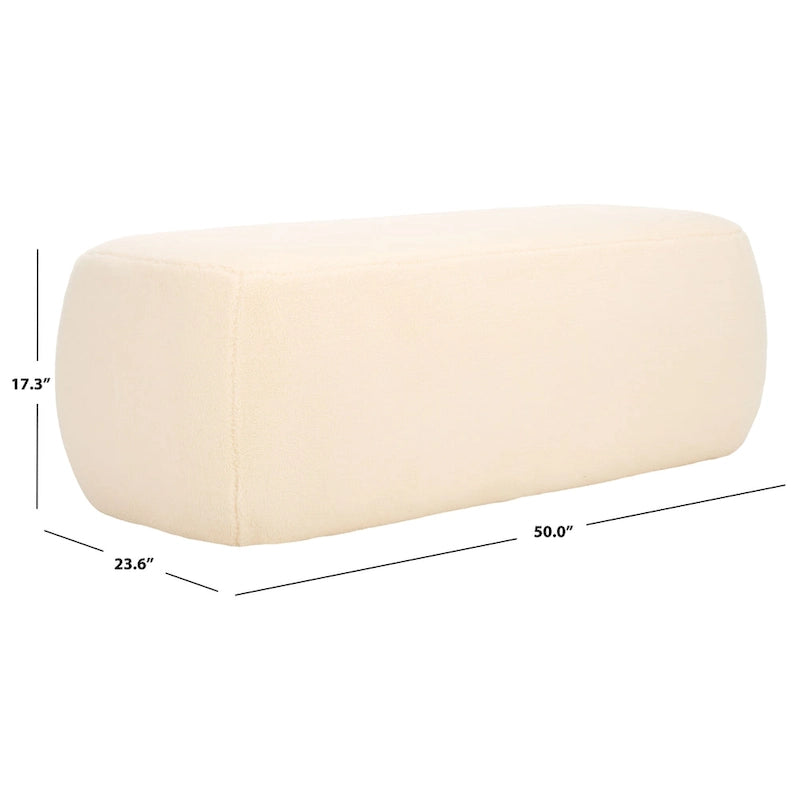 Rectangular Velvet Ottoman – Modern Accent Footstool