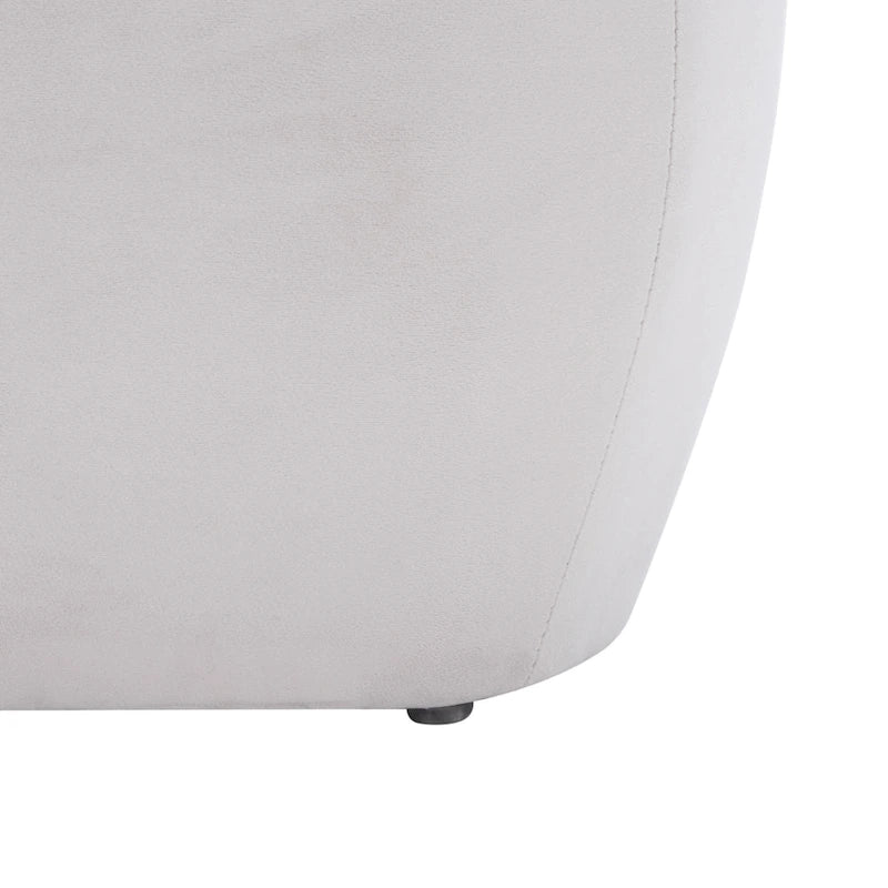 Rectangular Velvet Ottoman – Modern Accent Footstool