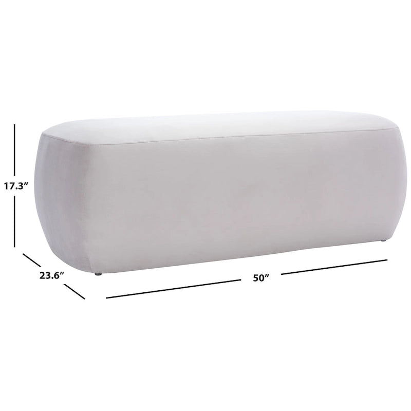 Rectangular Velvet Ottoman – Modern Accent Footstool