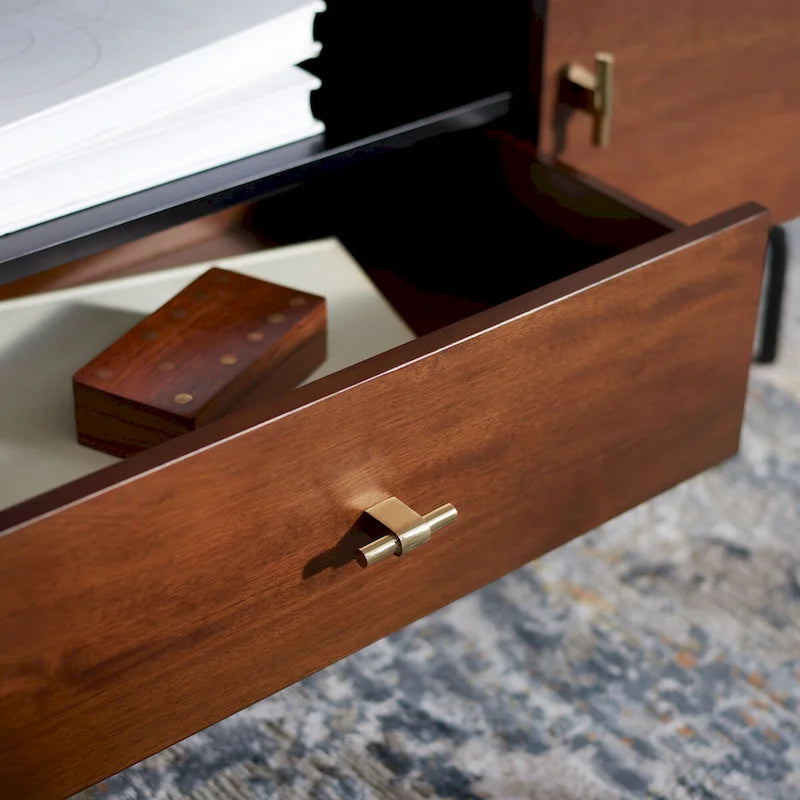 Meuble TV moderne avec pieds dorés