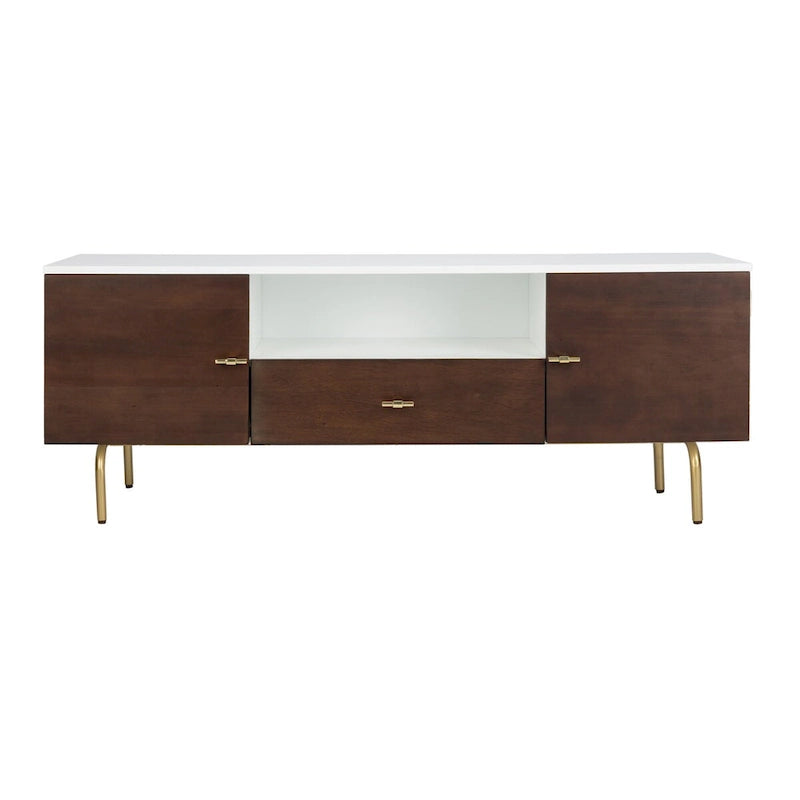Meuble TV moderne avec pieds dorés