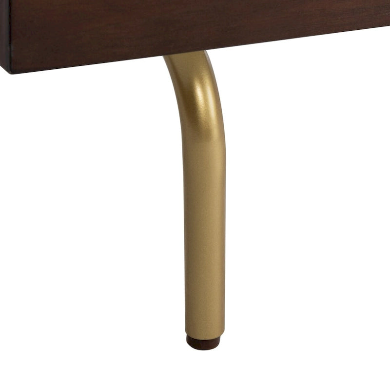 Meuble TV moderne avec pieds dorés
