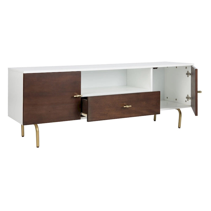 Meuble TV moderne avec pieds dorés