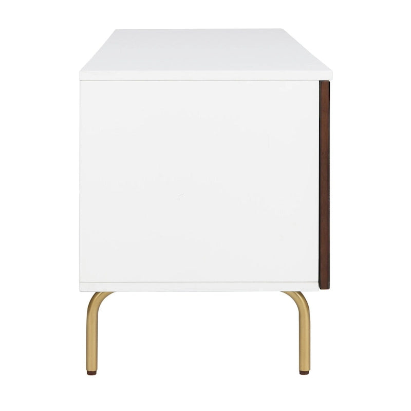 Meuble TV moderne avec pieds dorés