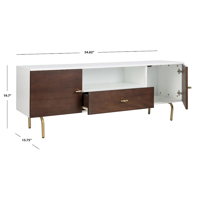 Meuble TV moderne avec pieds dorés