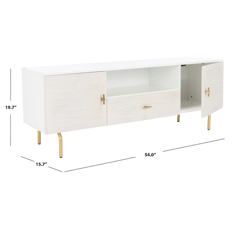 Meuble TV moderne avec pieds dorés