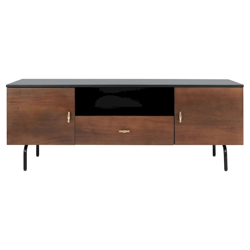 Meuble TV moderne avec pieds dorés