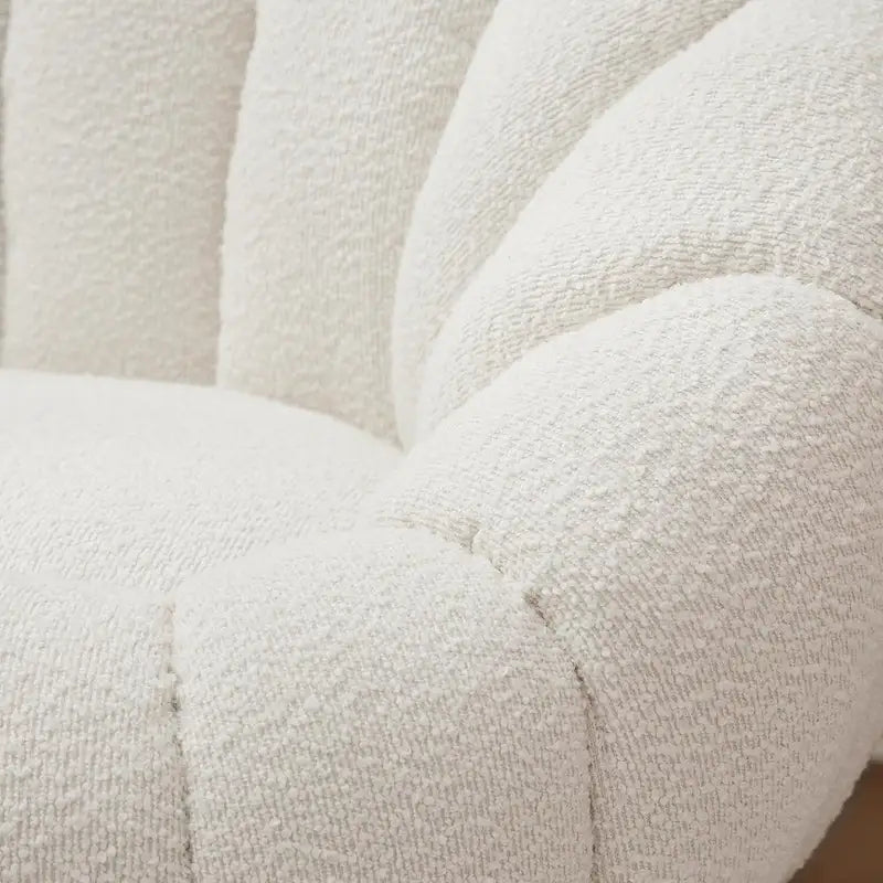Pumpkin-Shaped Sofa – Compact Accent Loveseat for Small Spaces