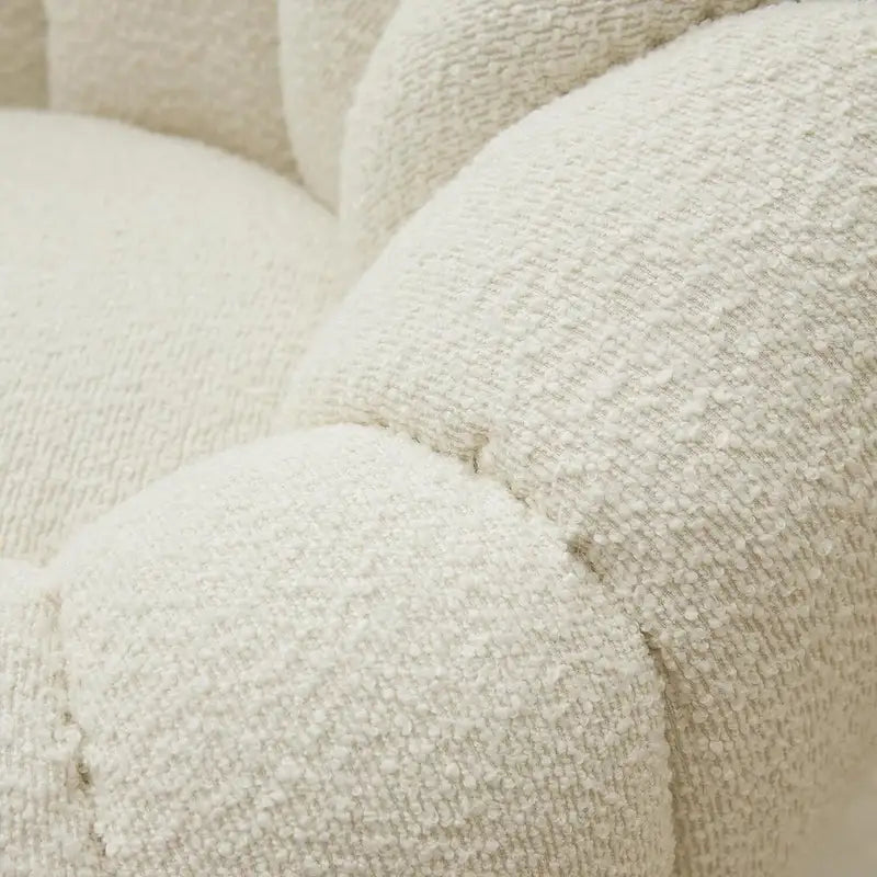 Pumpkin-Shaped Sofa – Compact Accent Loveseat for Small Spaces