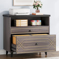 2-Drawer Lateral File Cabinet with Open Shelf