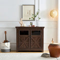 Buffet-Sideboard mit 2 Glastüren & Barschrank