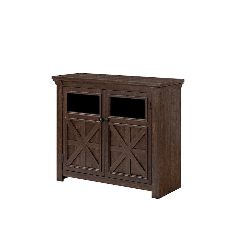Buffet-Sideboard mit 2 Glastüren & Barschrank
