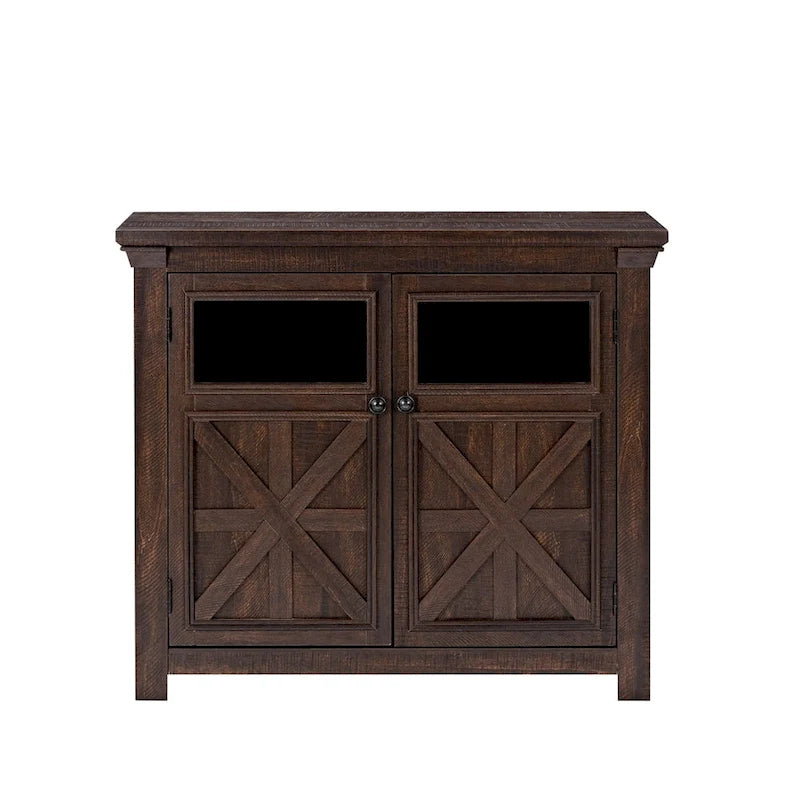 Buffet-Sideboard mit 2 Glastüren & Barschrank
