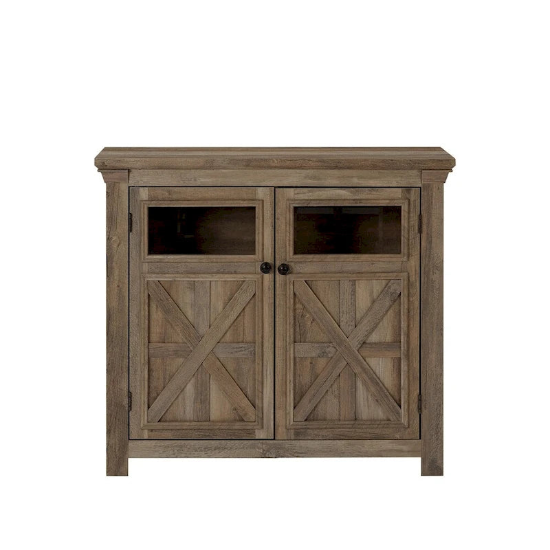 Buffet-Sideboard mit 2 Glastüren & Barschrank