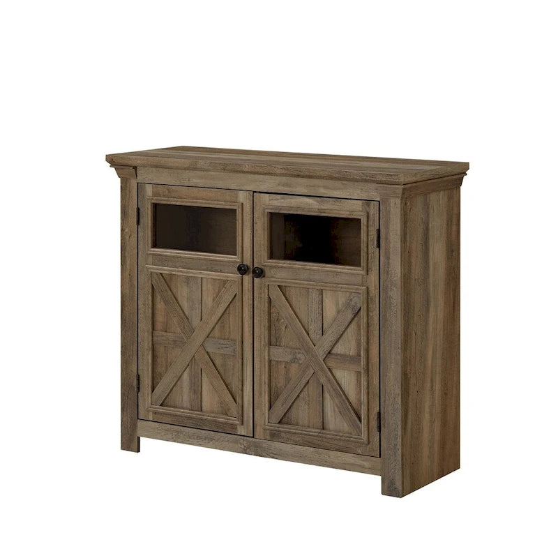 Buffet-Sideboard mit 2 Glastüren & Barschrank