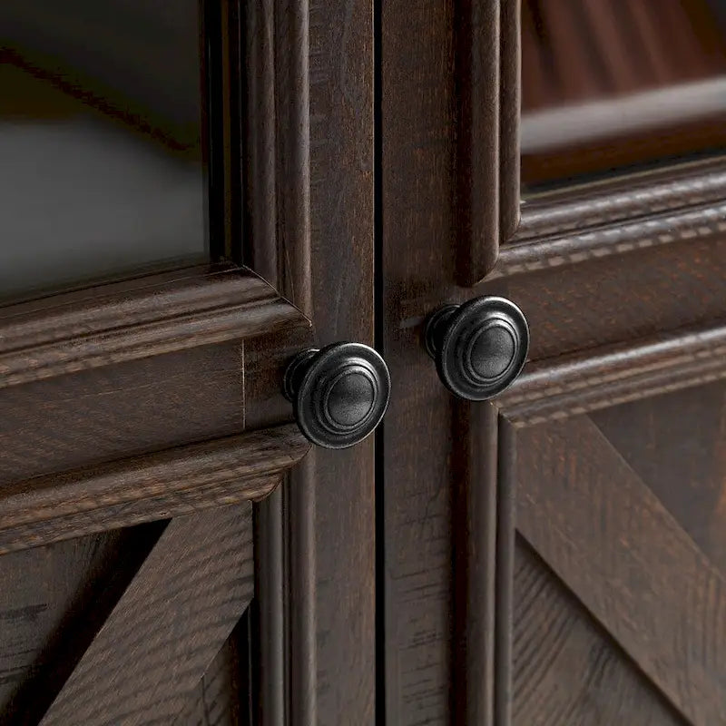 Buffet-Sideboard mit 2 Glastüren & Barschrank