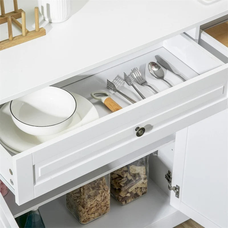 Modern Buffet Cabinet with 2 Drawers & Adjustable Shelf