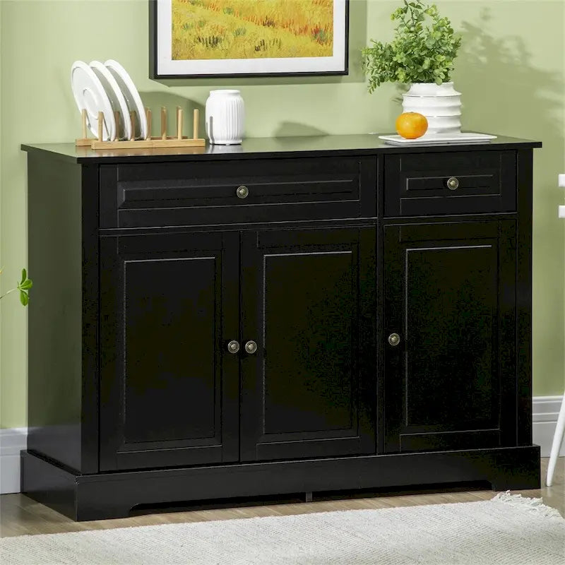Modern Buffet Cabinet with 2 Drawers & Adjustable Shelf